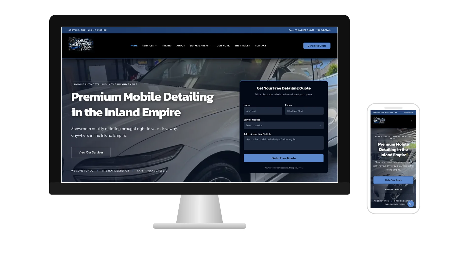 R&D Brothers Mobile Detailing website