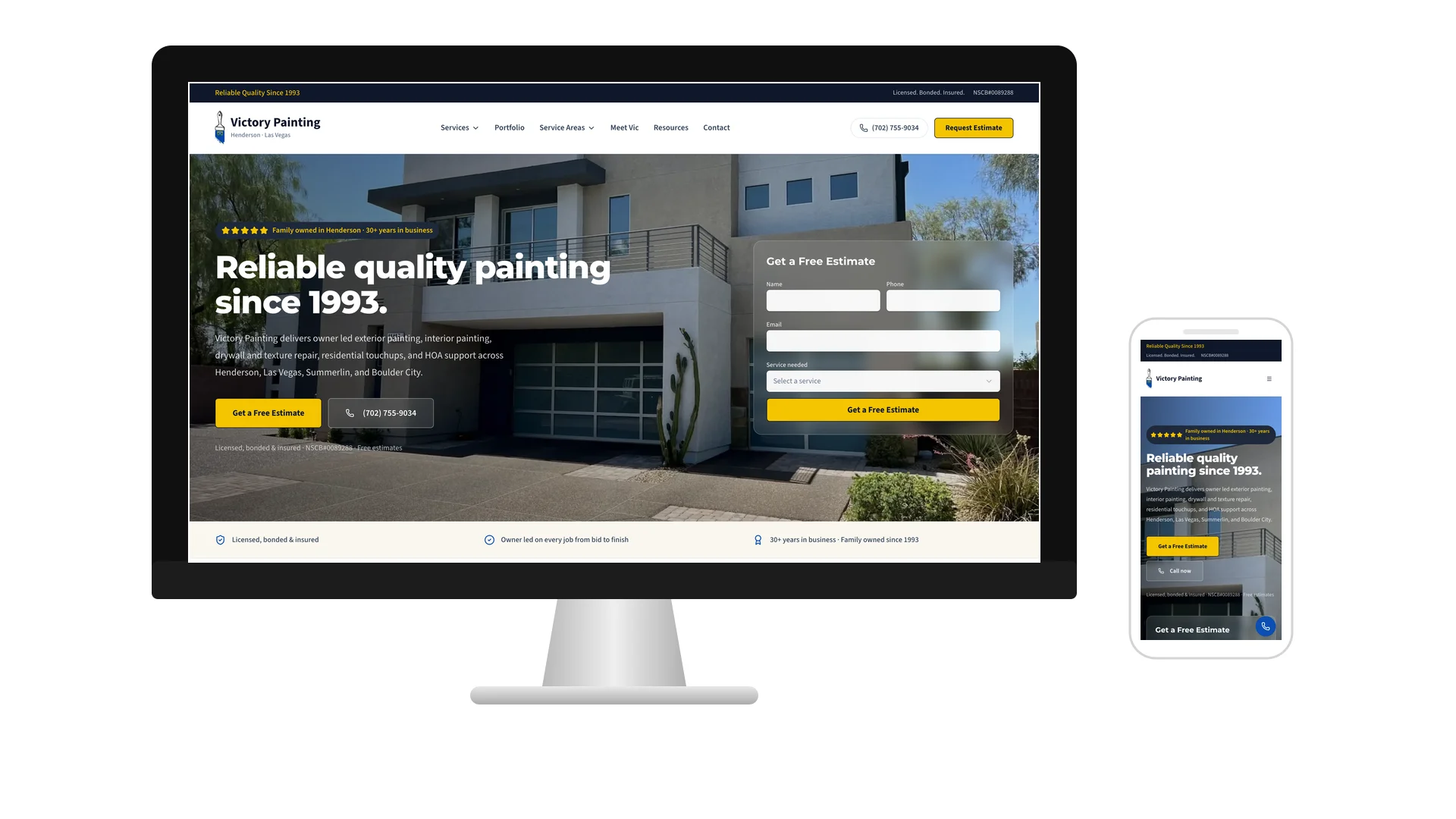 Victory Painting website